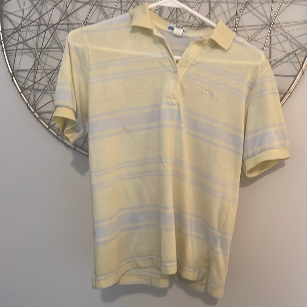 Vintage 80s Lacoste Club Womens Striped Polo Shirt - Picture 2 of 11